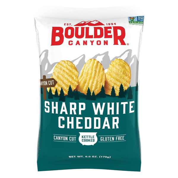 Boulder Canyon Boulder Canyon 6 oz. Sharp White Cheddar Kettle Chip, PK12 12701